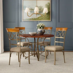 Ellefson 5 Piece 45" Round Table Dining Set