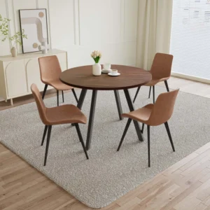Round Dining Table Set, Modern Kitchen Table with Dining Chairs